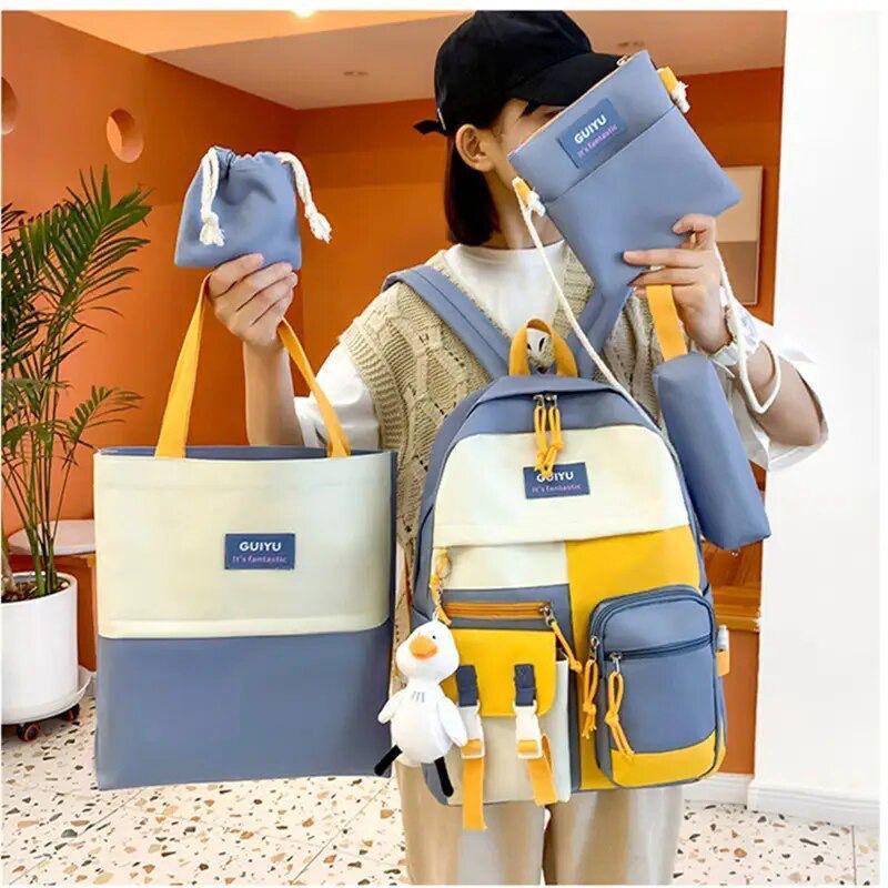 Nylon 5 Pcs Multipurpose Bag Set.