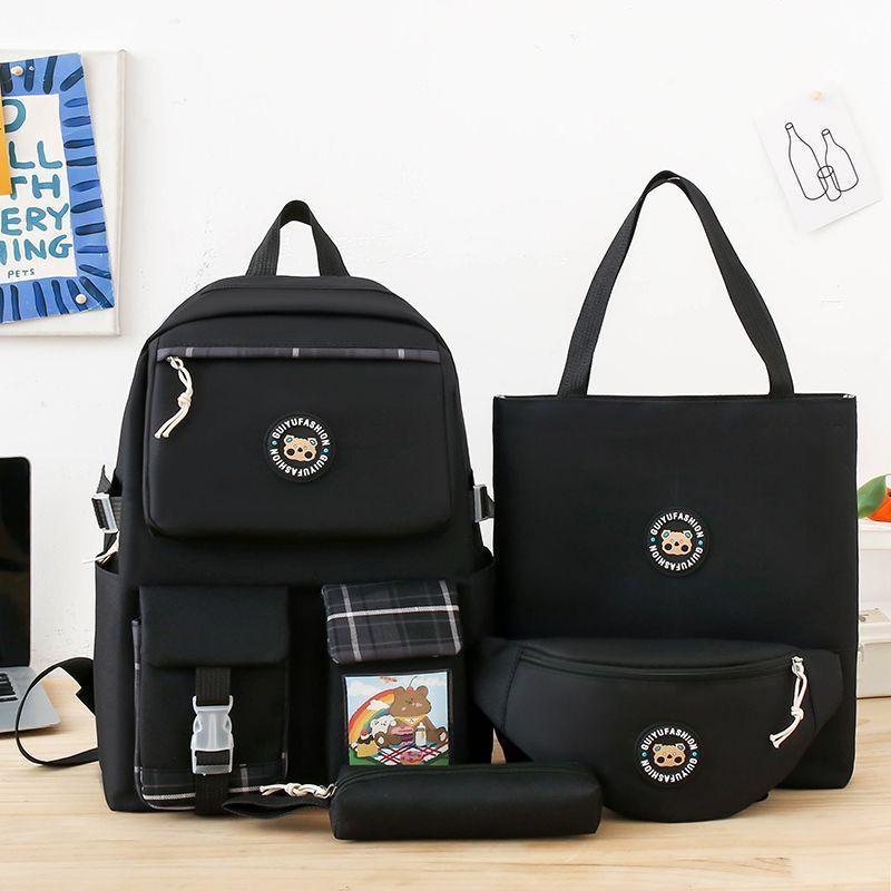 Nylon Plain BackPack Set.