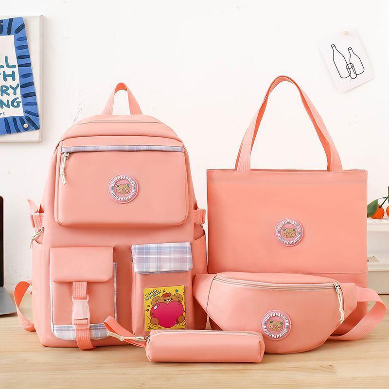 Nylon Plain BackPack Set.