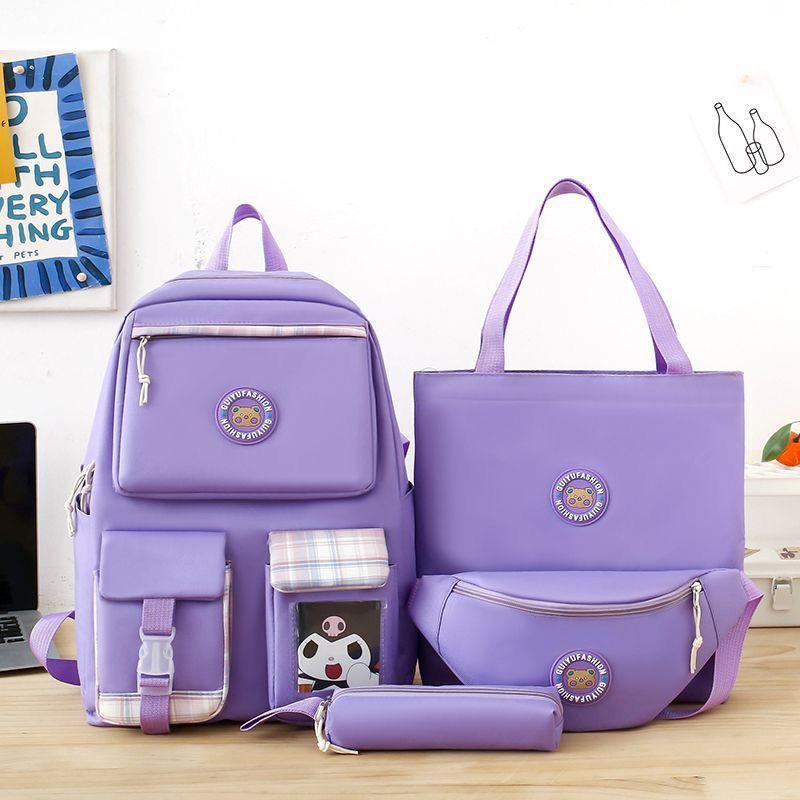 Nylon Plain BackPack Set.